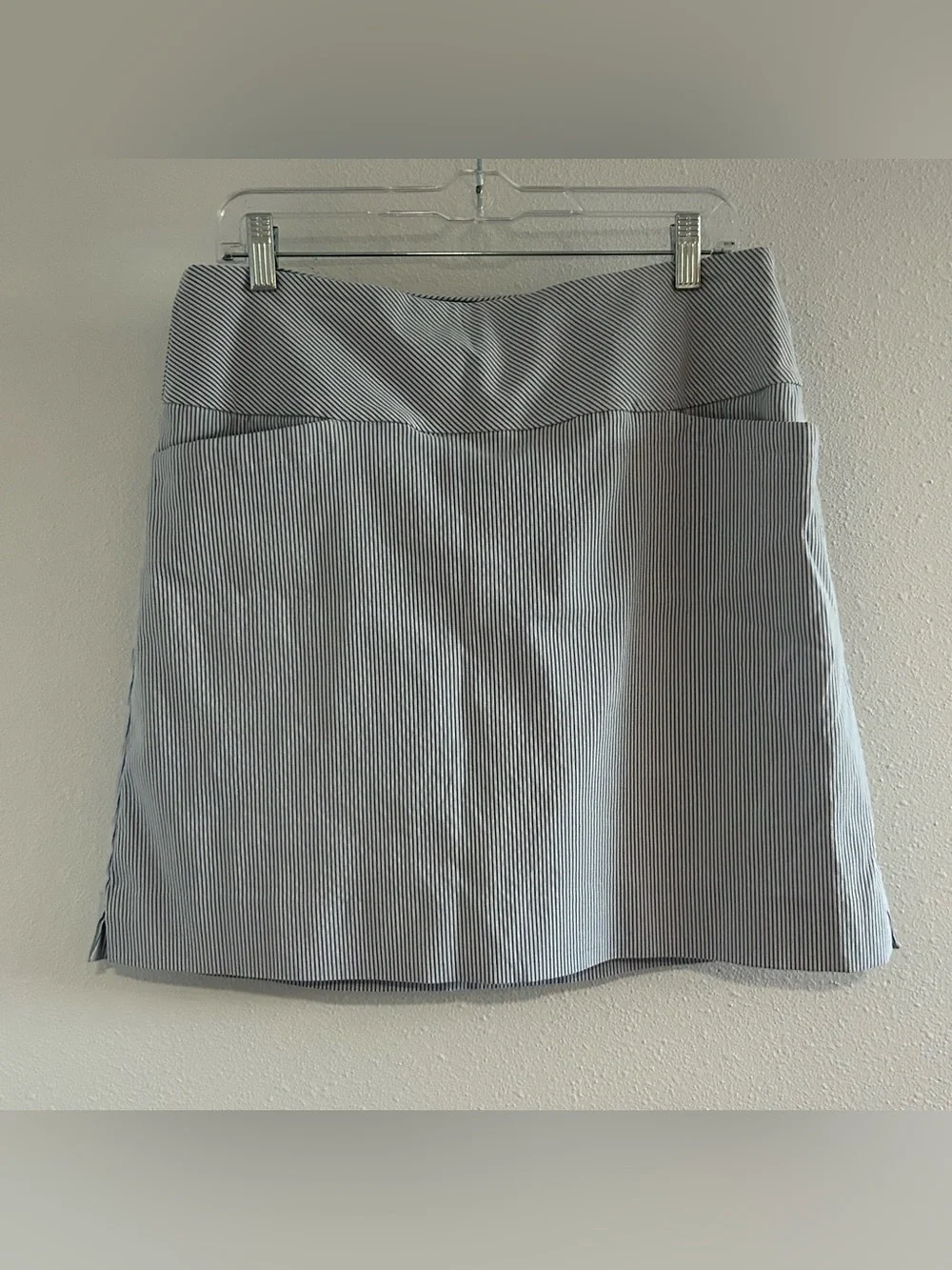 S.C. & Co. Navy Pinstripe Mini Skort Classic A-Line Style